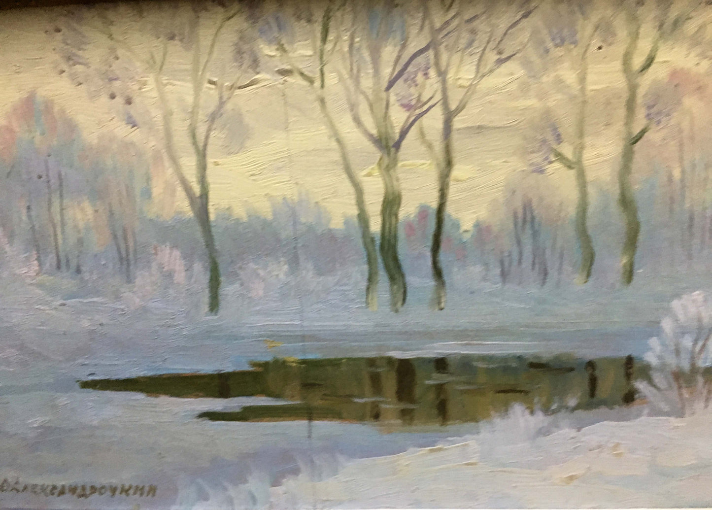 Winter oil painting Aleksandrochkin Yuri Mikhailovich