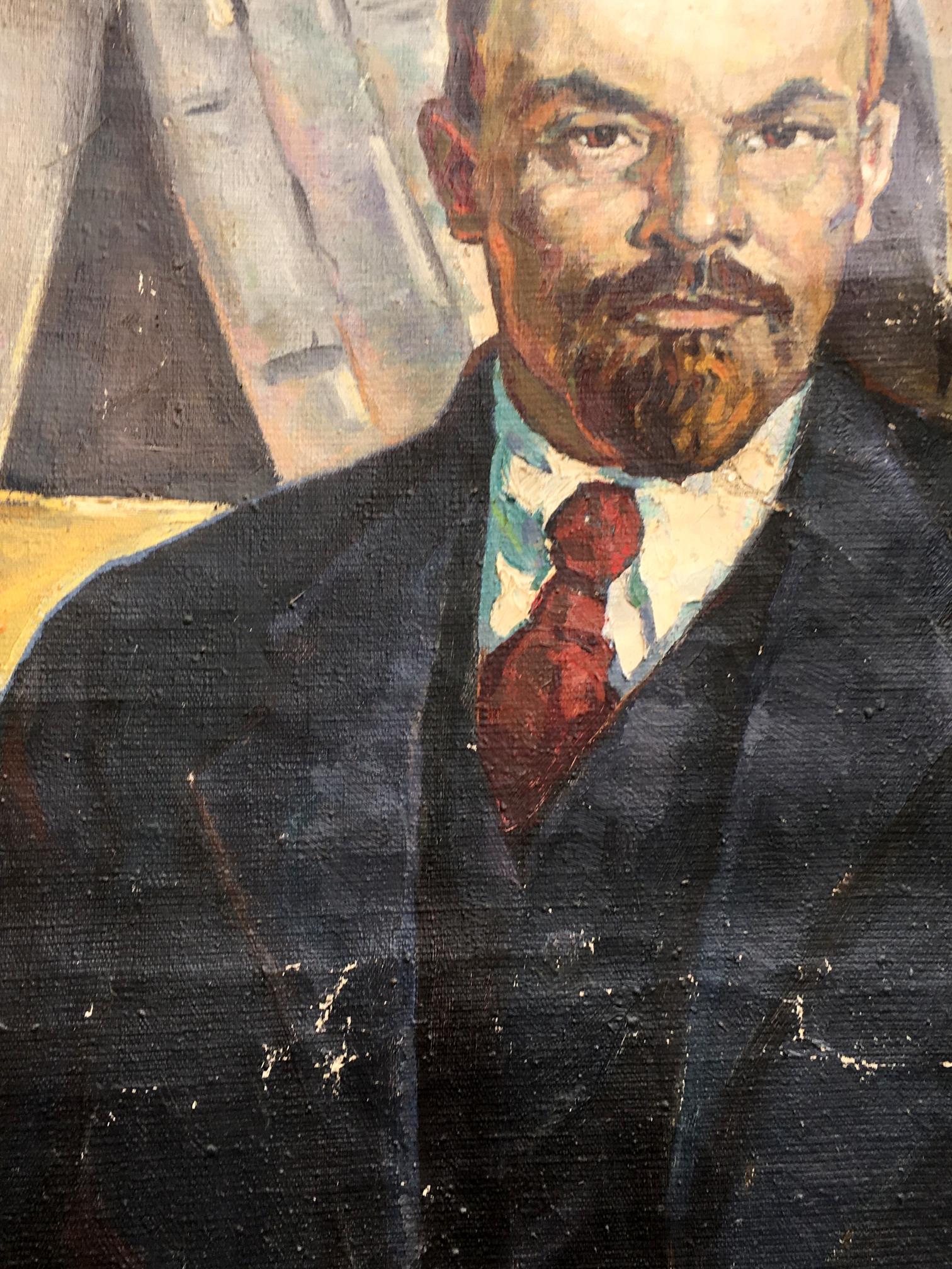 Portrait of Lenin in His Office, an oil painting by Victor Shingur