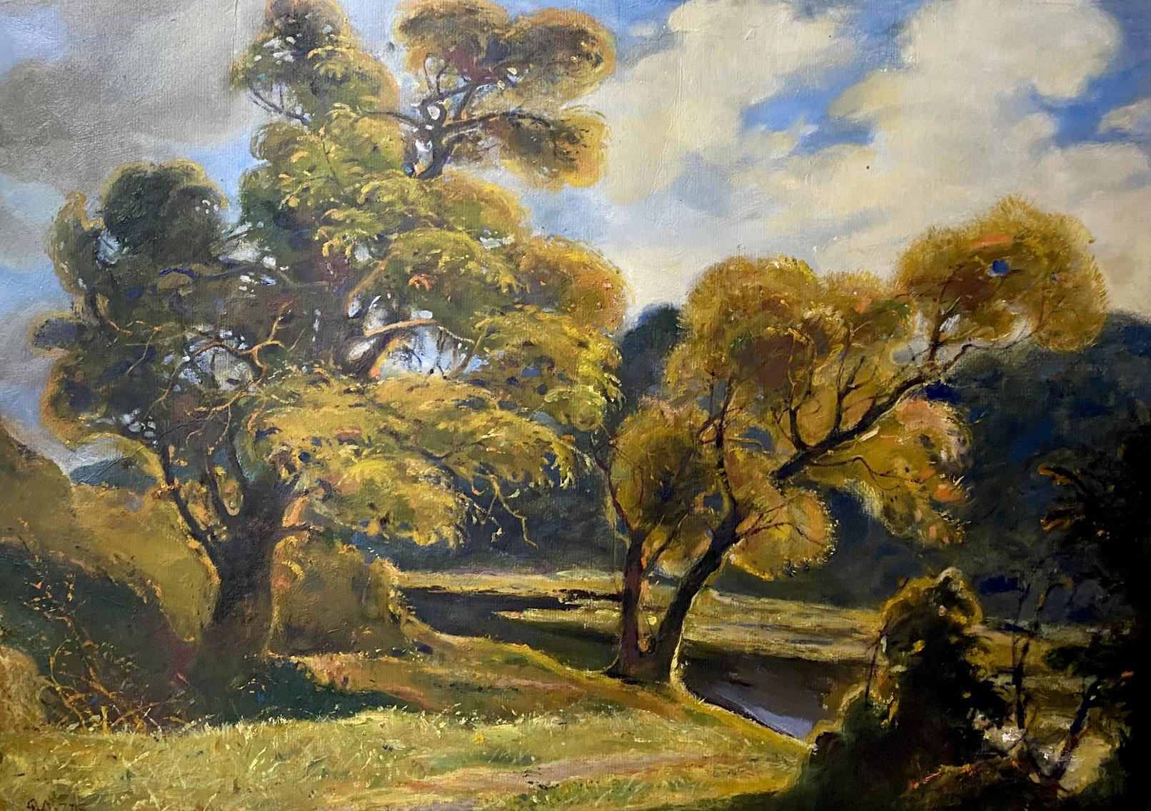 Oil painting By the river buy