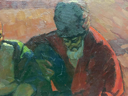 Oil painting On the ground Brusentsov Gennady Yakovlevich