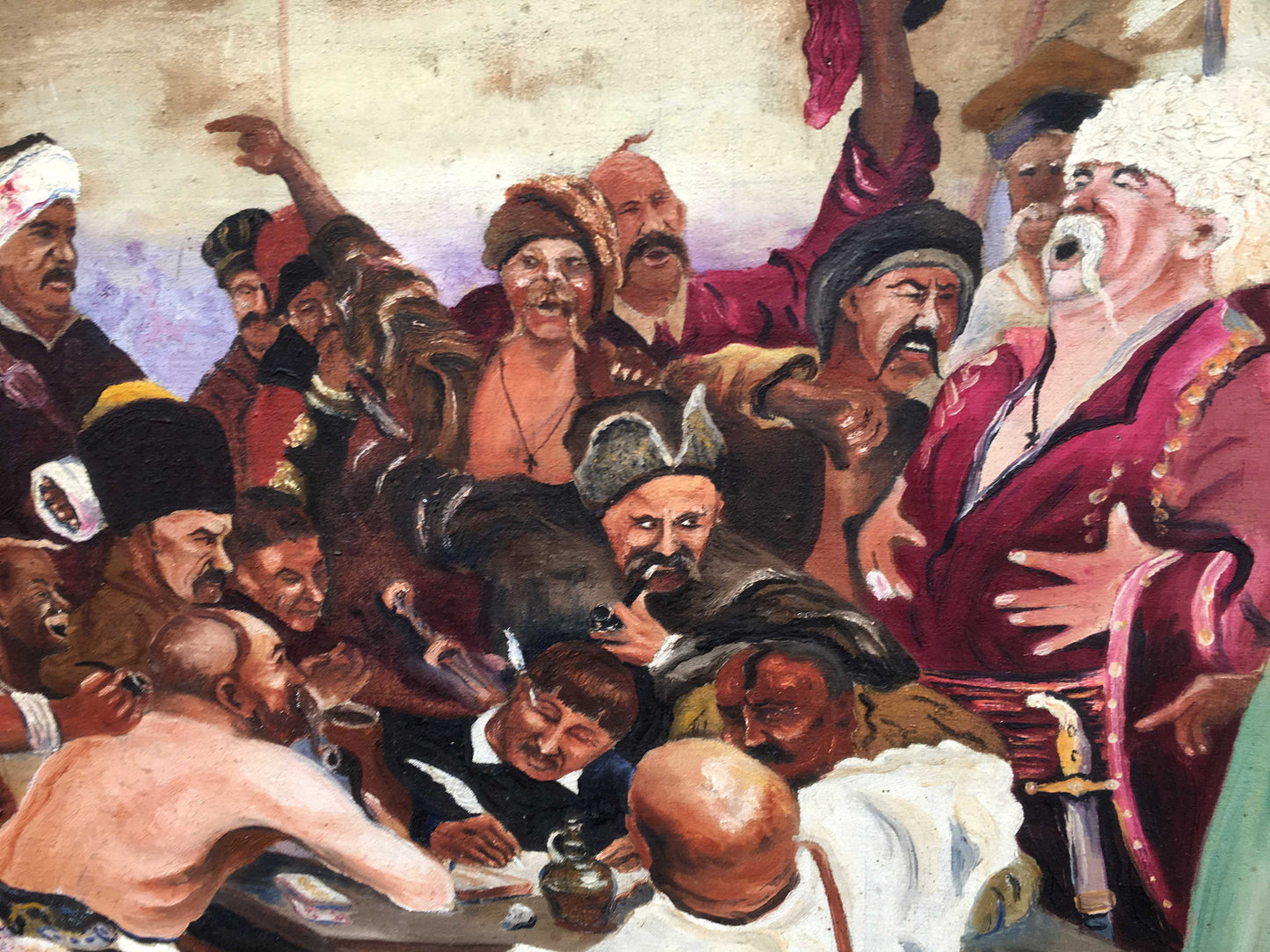 An oil painting capturing the spirit of the Cossacks