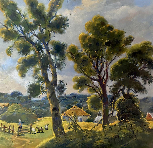 Oil painting Landscape with trees buy