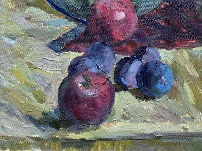 Oil painting fruit still life  