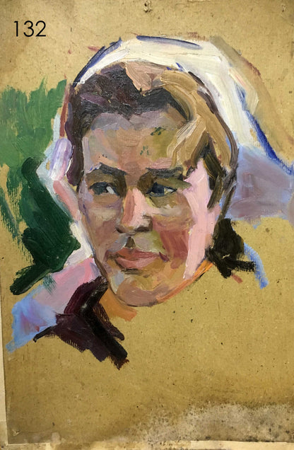 Oil painting Portrait of a milkmaid N. Semenchenko