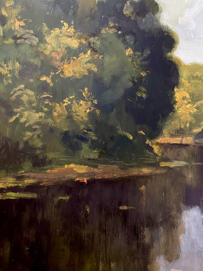 oil painting lake