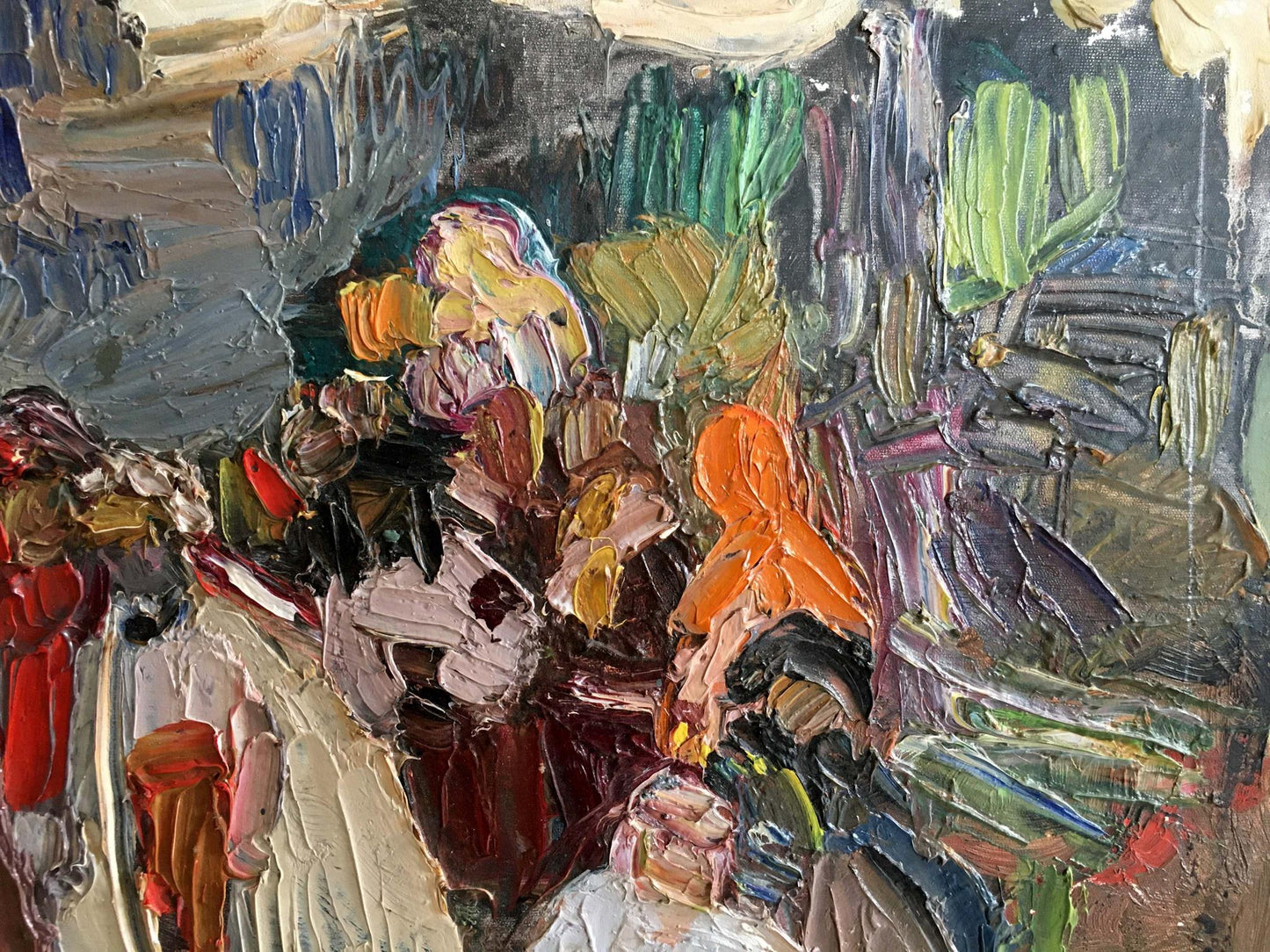 Oil painting People on a picnic