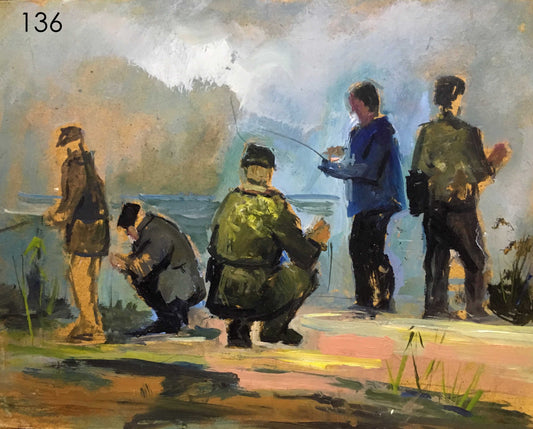 Fishermen oil painting Ivanchenko V.