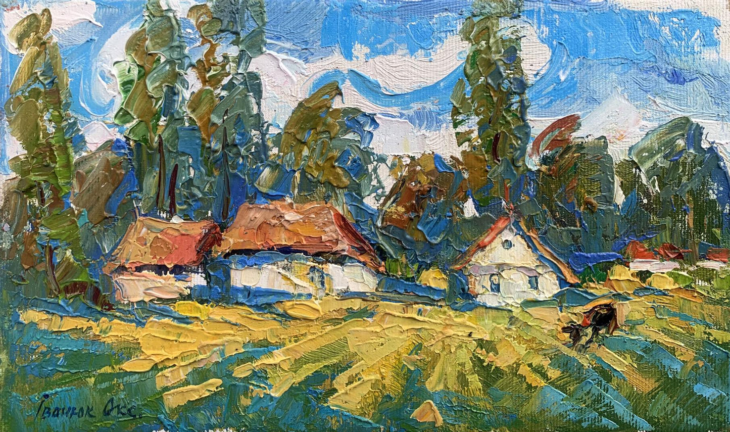 Oil painting Near the village Ivanyuk Oksana