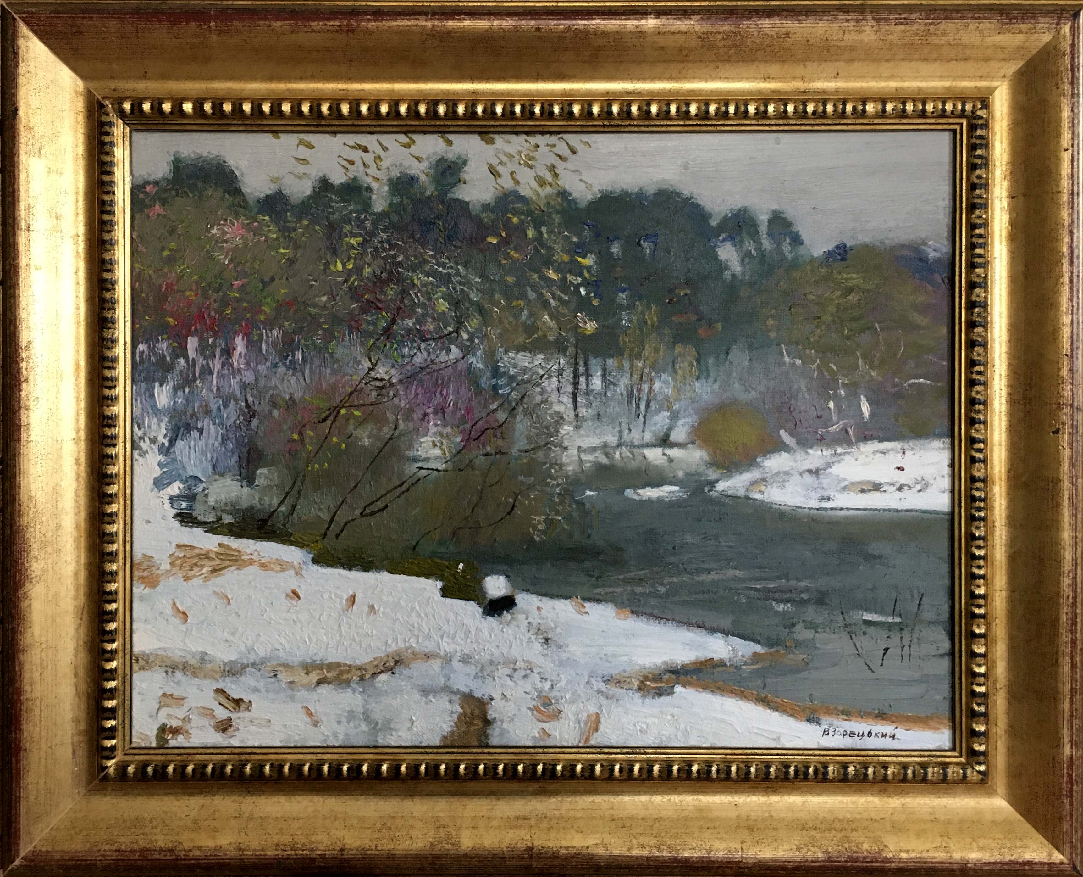 Oil painting Winter landscape Zaretsky Victor Ivanovich