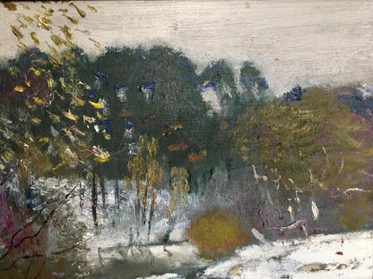 Oil painting Winter landscape Zaretsky Victor Ivanovich