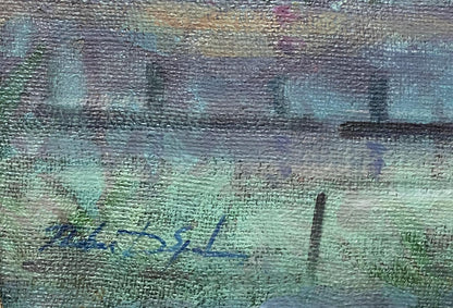 Oil painting Near the traffic light Peter Dobrev