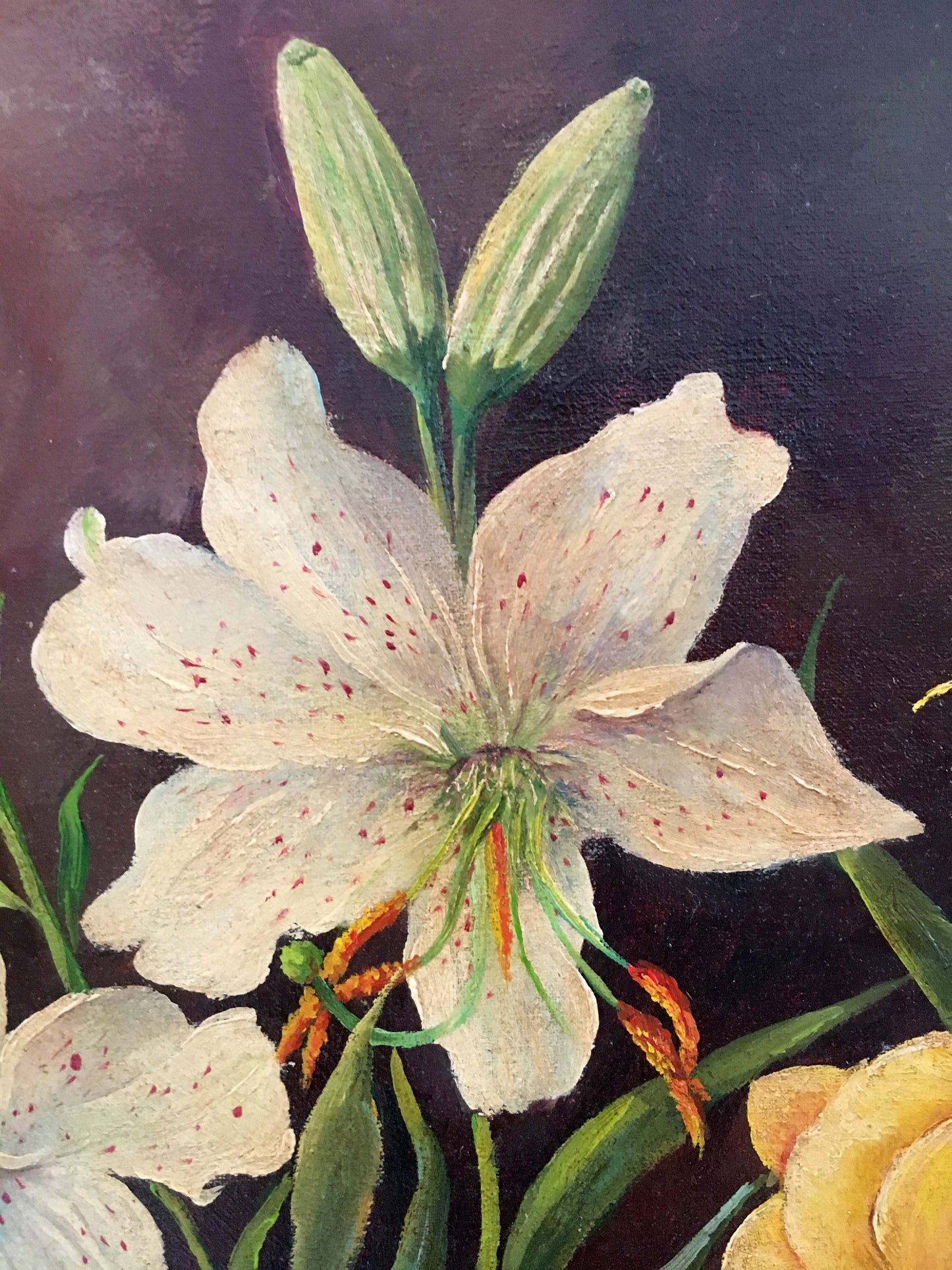 Oil painting Variegated Floral Arrangement Unknown artist