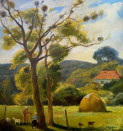 Oil painting Farm buy