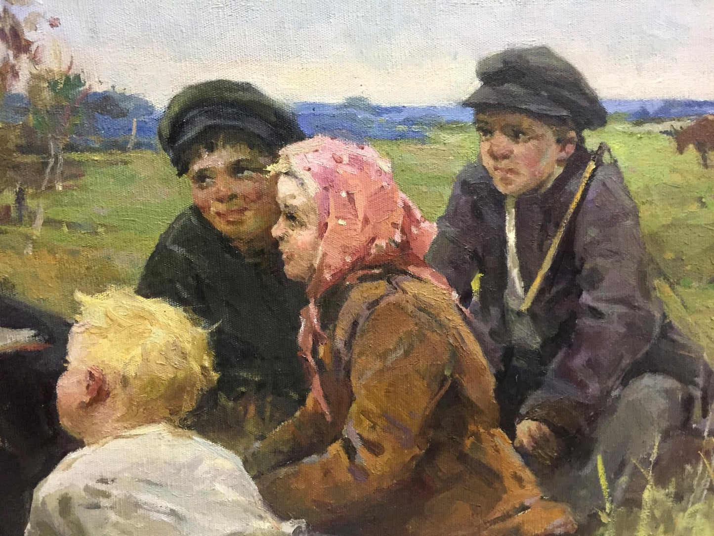 Oil painting Lenin among the people Klimanov Anatoly Alekseevich