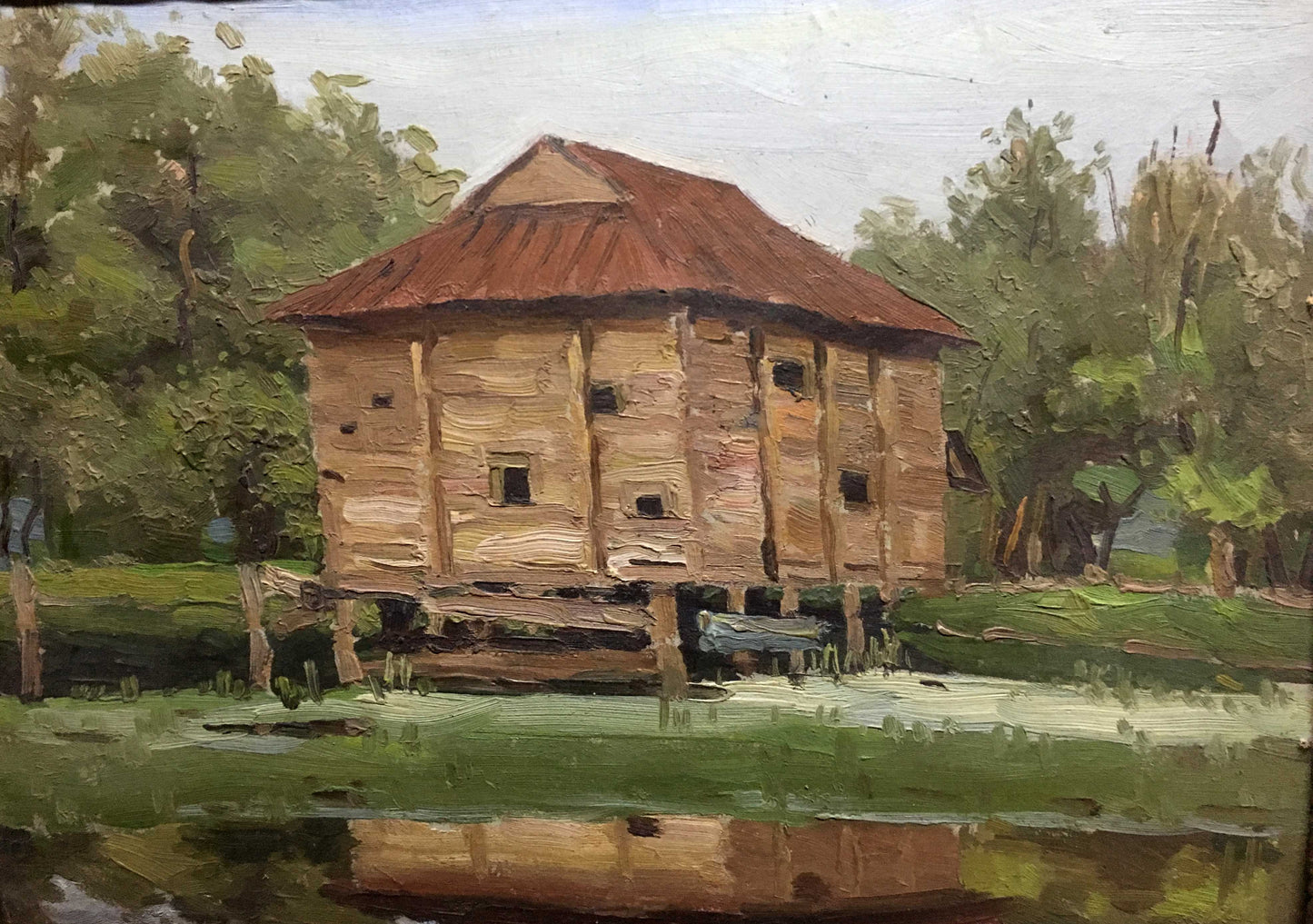 Old mill oil painting Ivanchenko Natalia Alekseevna