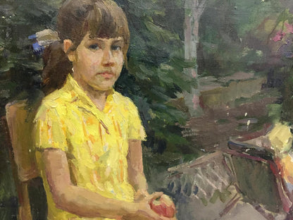 Oil painting Portrait of a girl Sheludko Leonid Nikolaevich