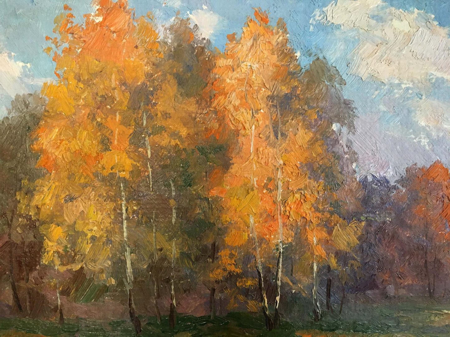 Oil painting Autumn landscape Priyezzhev Boris Andrianovich