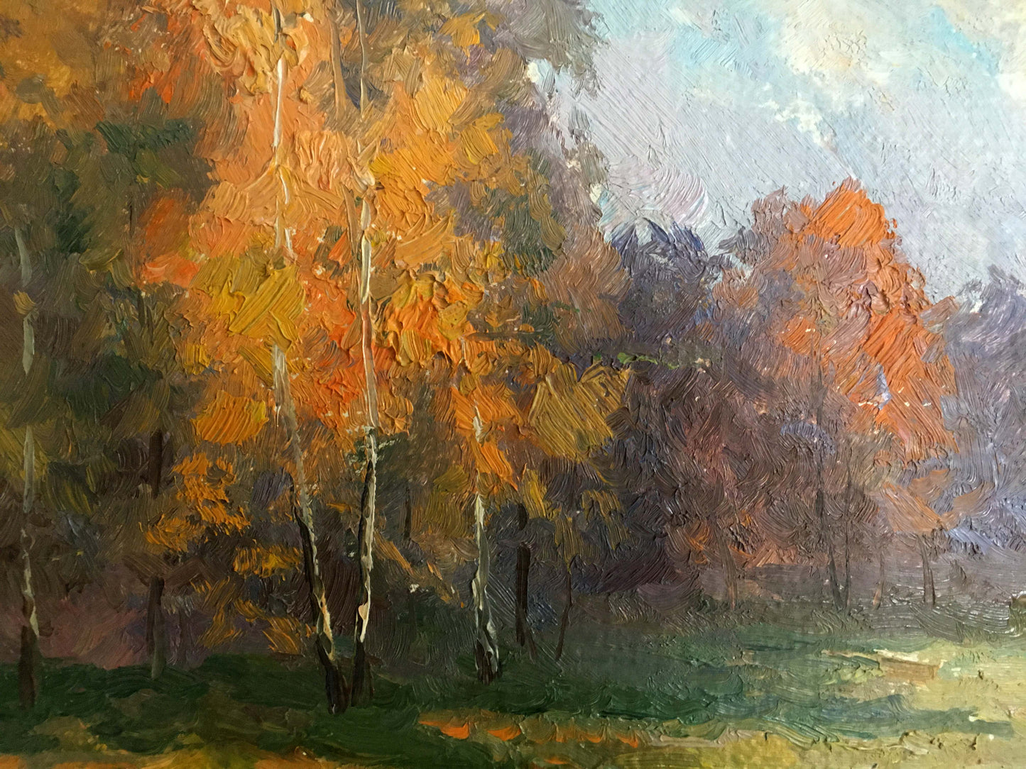 Oil painting Autumn landscape Priyezzhev Boris Andrianovich