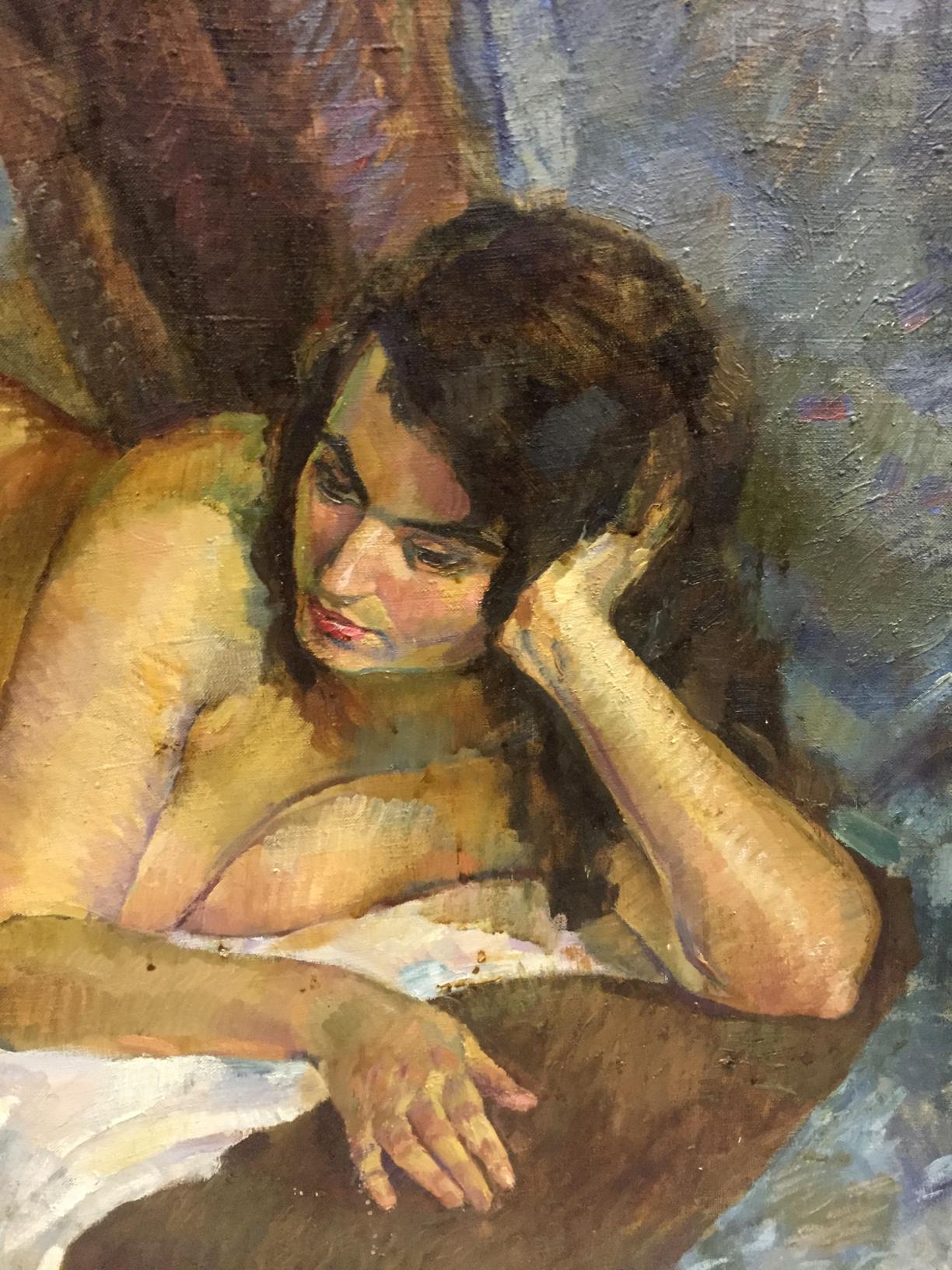 Oil painting Portrait of a naked girl Galdetskaya Svetlana Vladimirovna