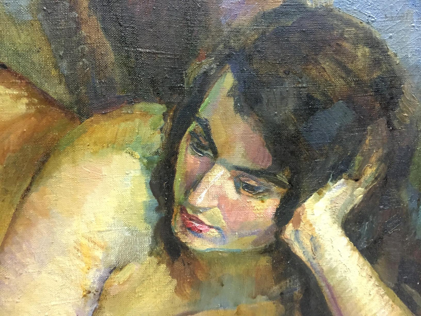 Oil painting Portrait of a naked girl Galdetskaya Svetlana Vladimirovna