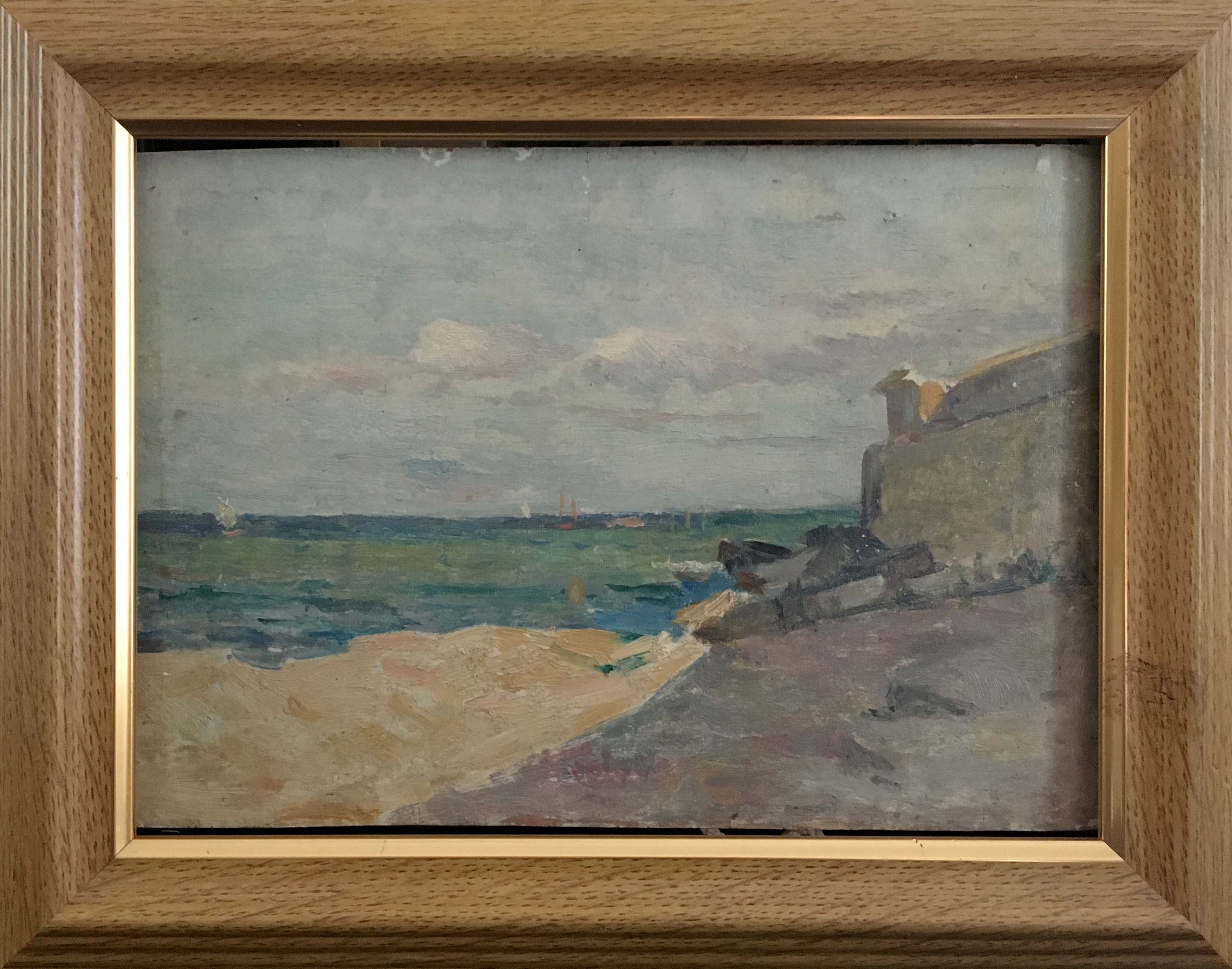 Oil painting Shore landscape Leonid Ovsiyovych Muchnyk