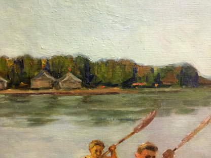 Oil painting Rowers