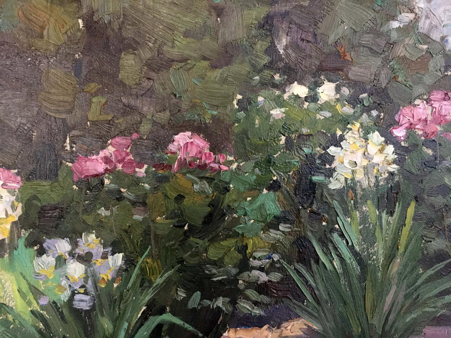 Oil painting Flower garden G. Cherkasskiy