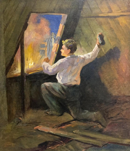 Oil painting Man at the window