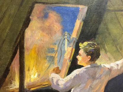 Oil painting Man at the window