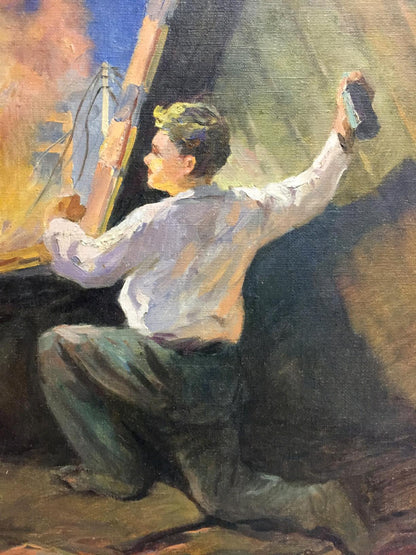 Oil painting Man at the window