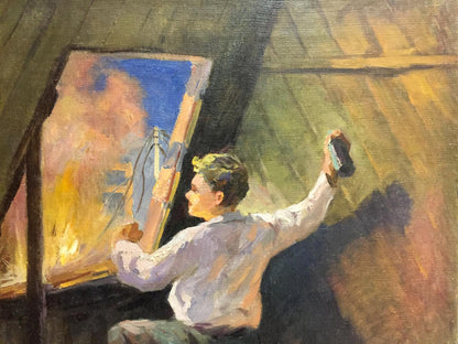 Oil painting Man at the window