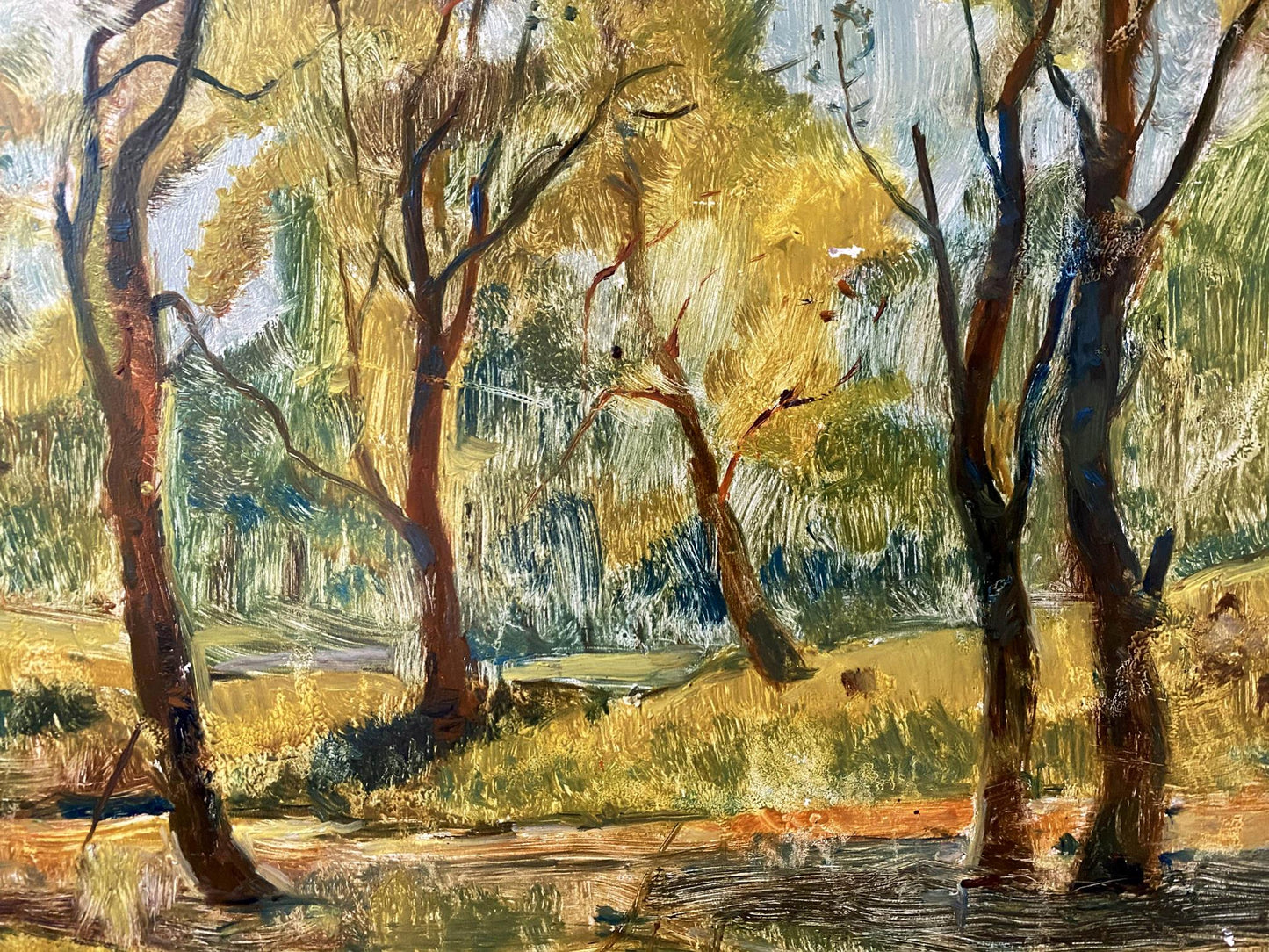 oil forest painting