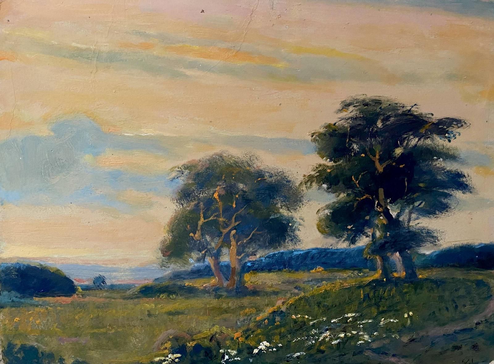 Oil painting Evening in the field buy