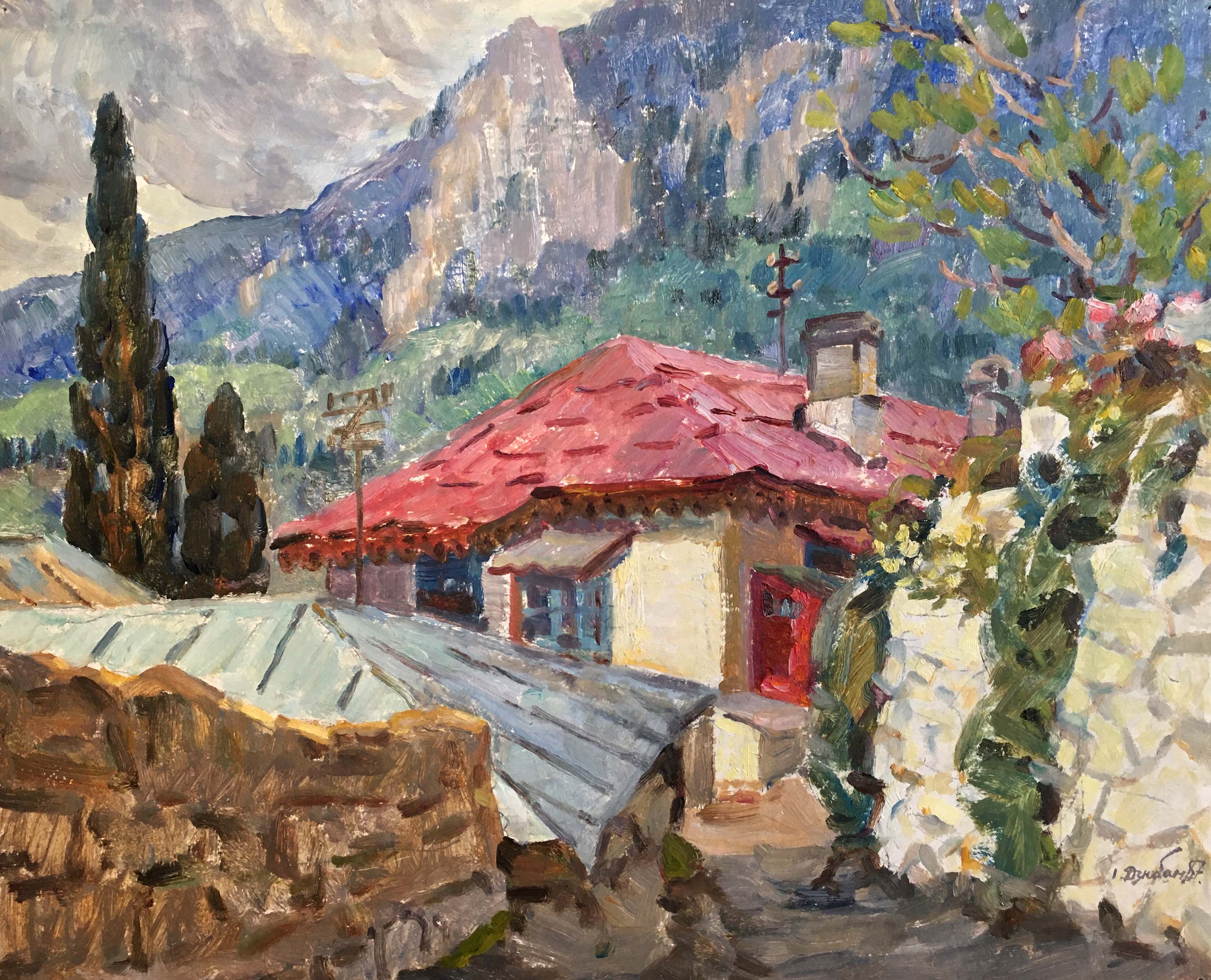 Oil painting Spring in Georgia Dziuban Ivan Feodosievich