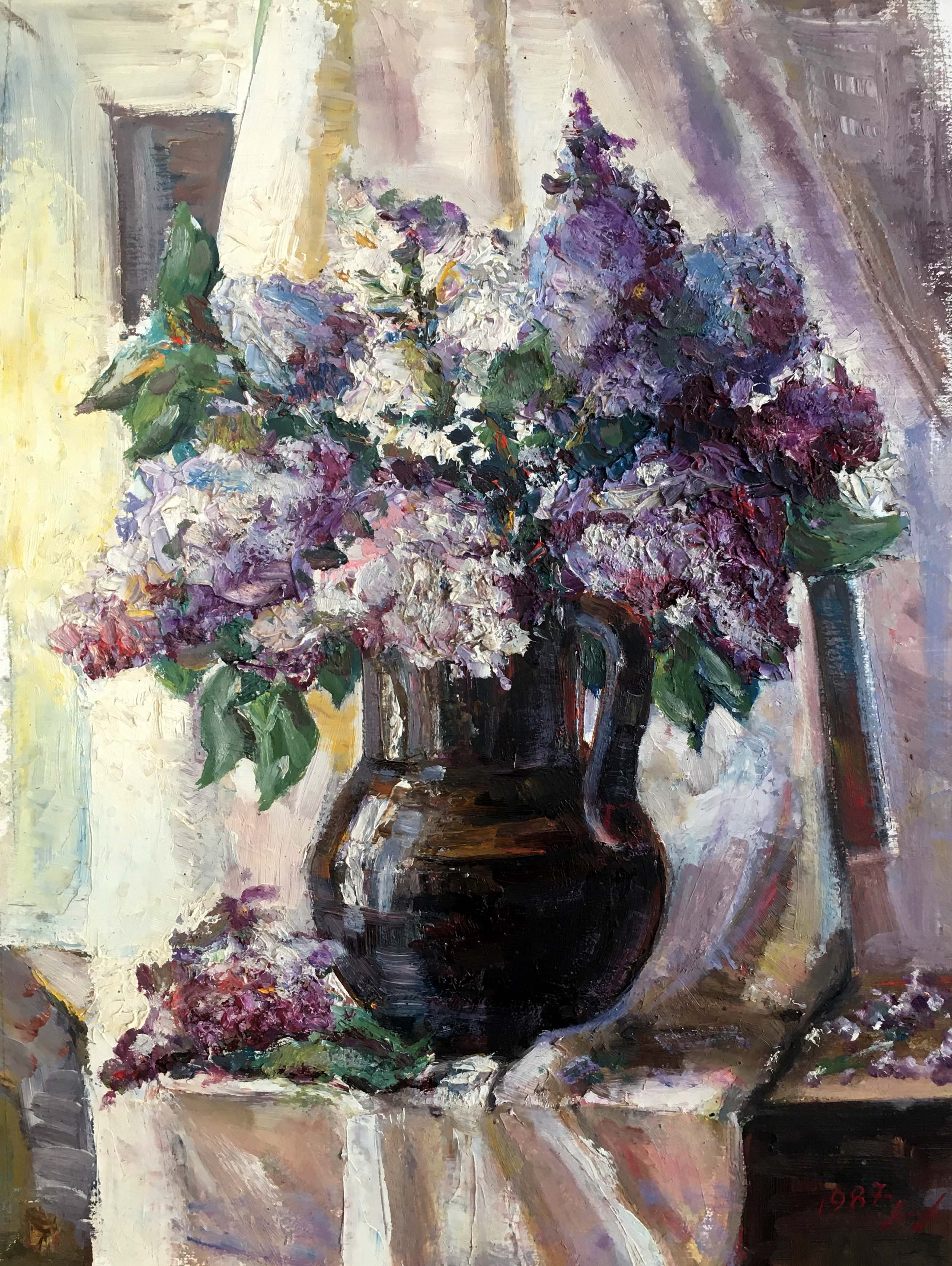 Oil painting Lilac mood Unknown artist