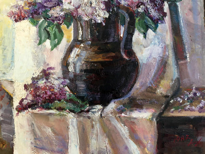 Oil painting Lilac mood Unknown artist