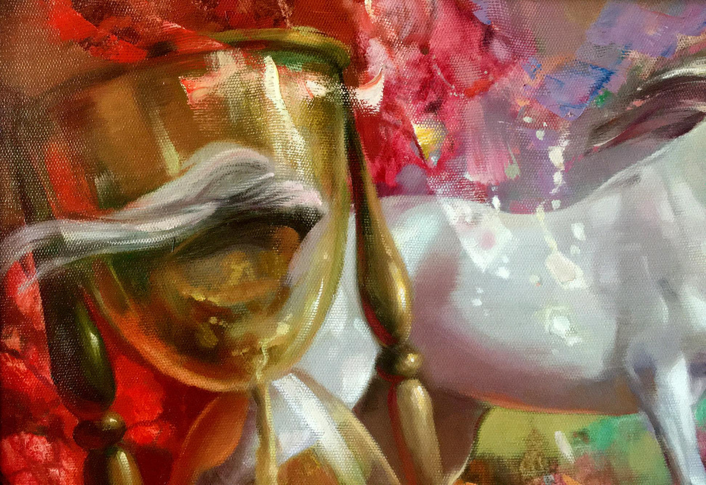 Abstract oil painting Running time Anatoly Borisovich Tarabanov