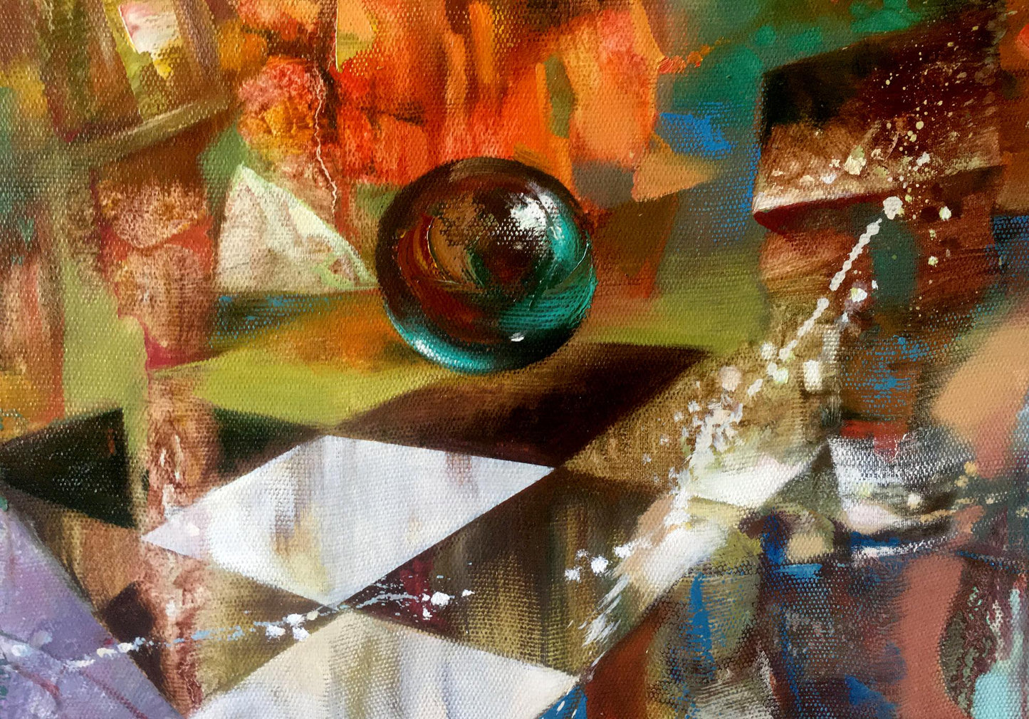 Abstract oil painting Running time Anatoly Borisovich Tarabanov