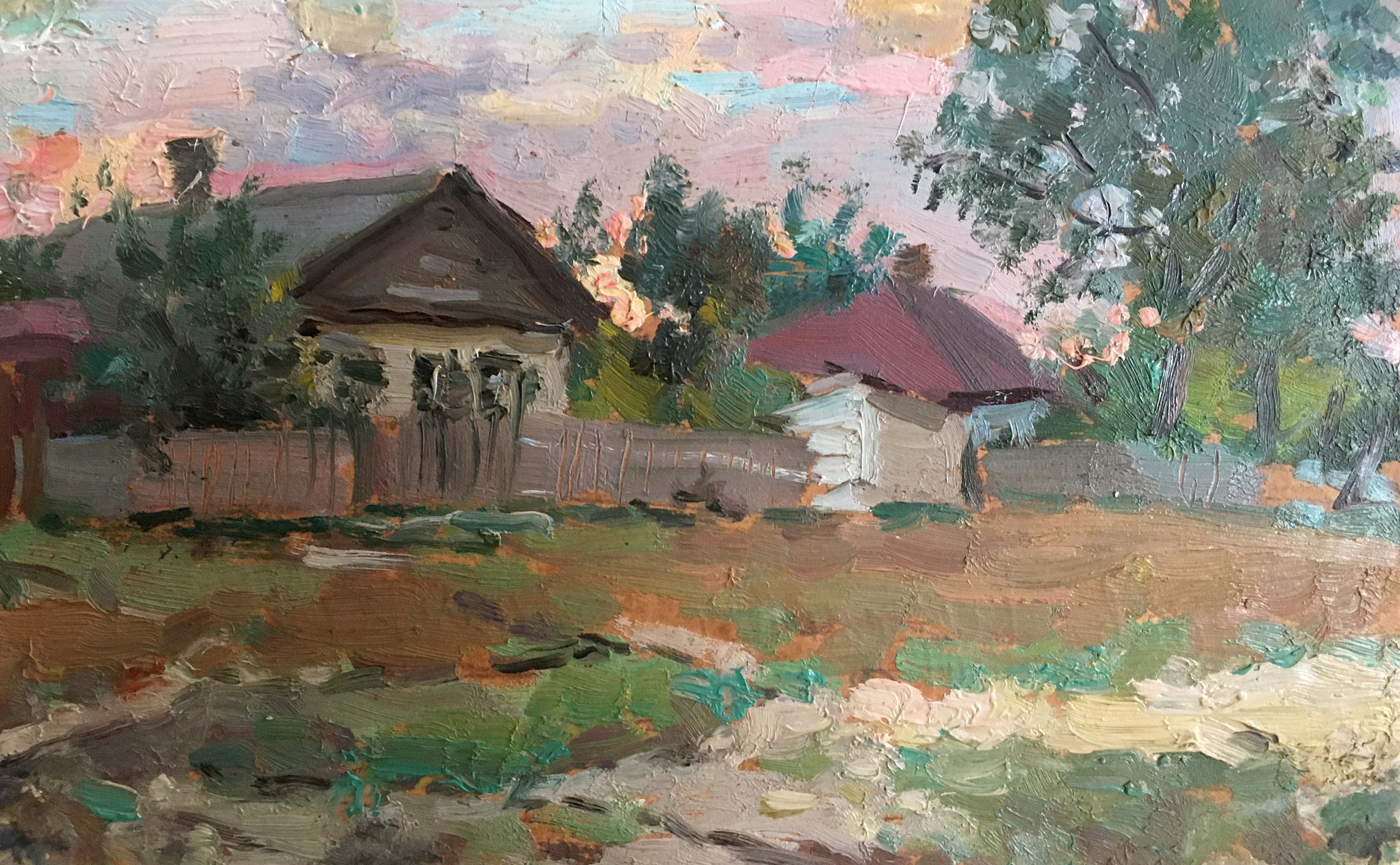 Oil painting Rural landscape Mara Yang