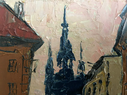 Oil painting Street landscape Litvin Vitaliy Sviridovich