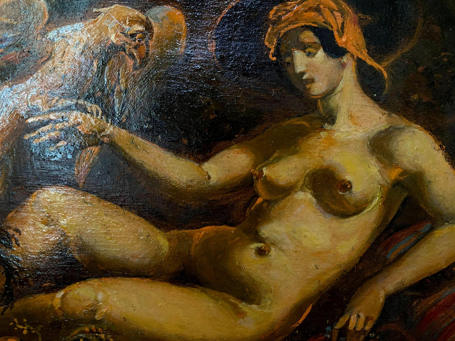 oil portrait nude girl