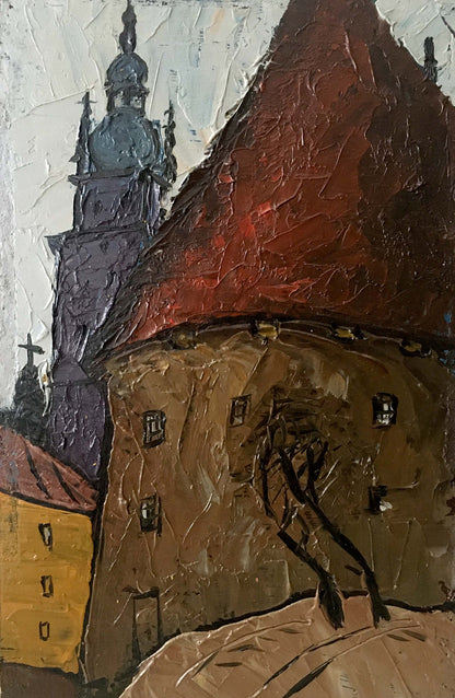 Oil painting Church landscape Litvin Vitaliy Sviridovich
