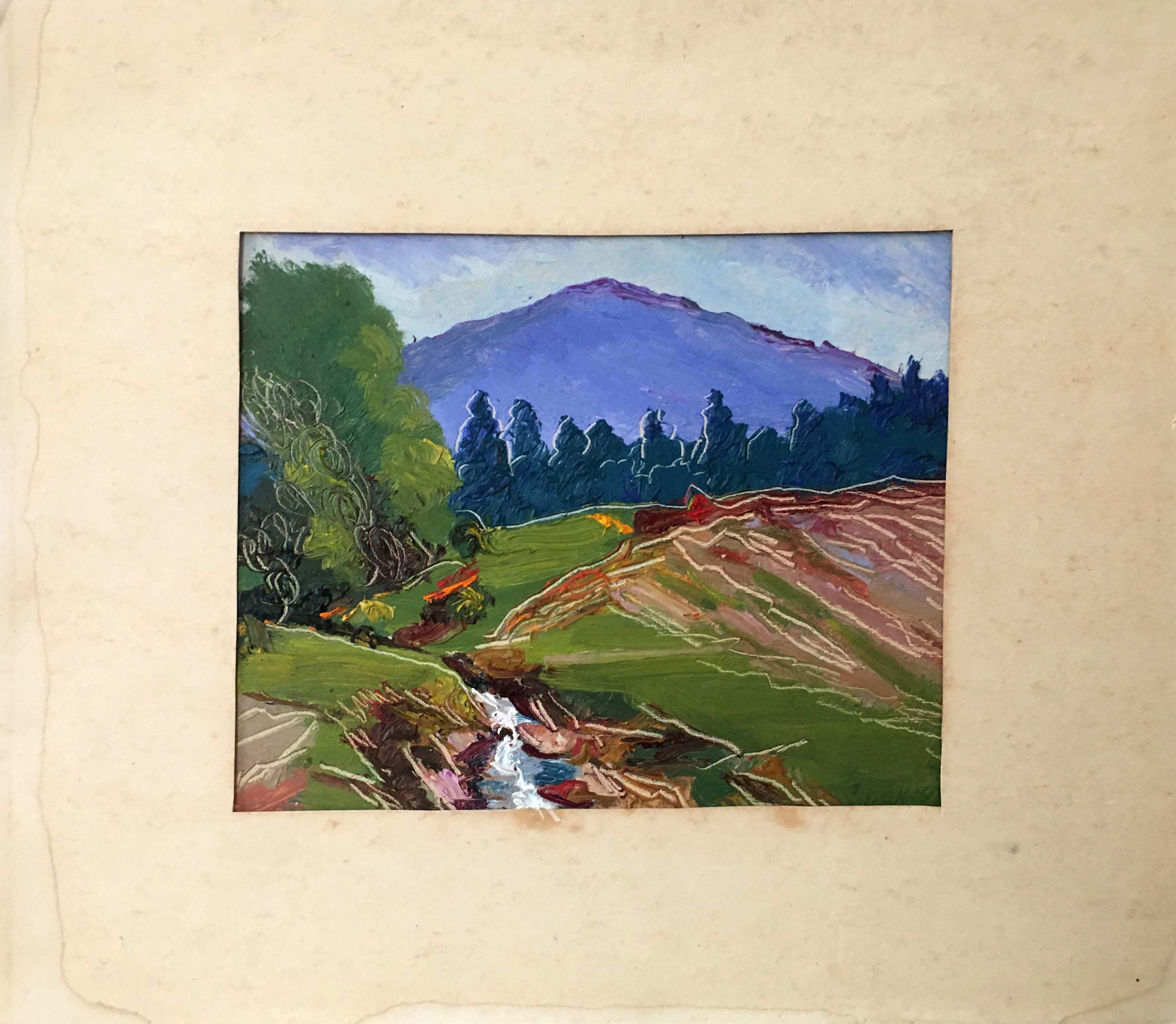 Oil painting Mountain landscape Lednev Dmytro Yakovych