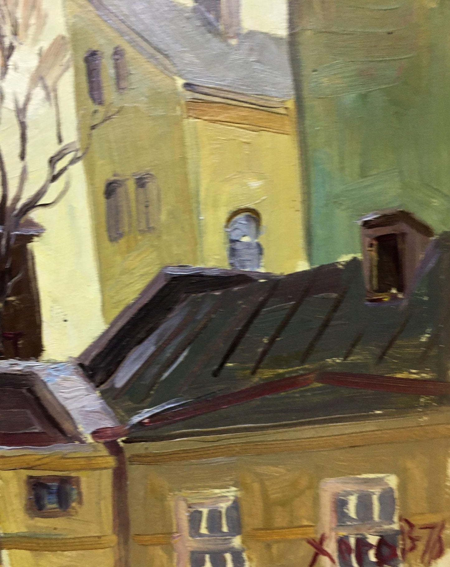 Oil painting Roofs of Odessa Alexander Khorov