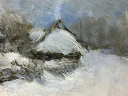 Oil painting Winter landscape Ivan Kirillovich Tsyupka