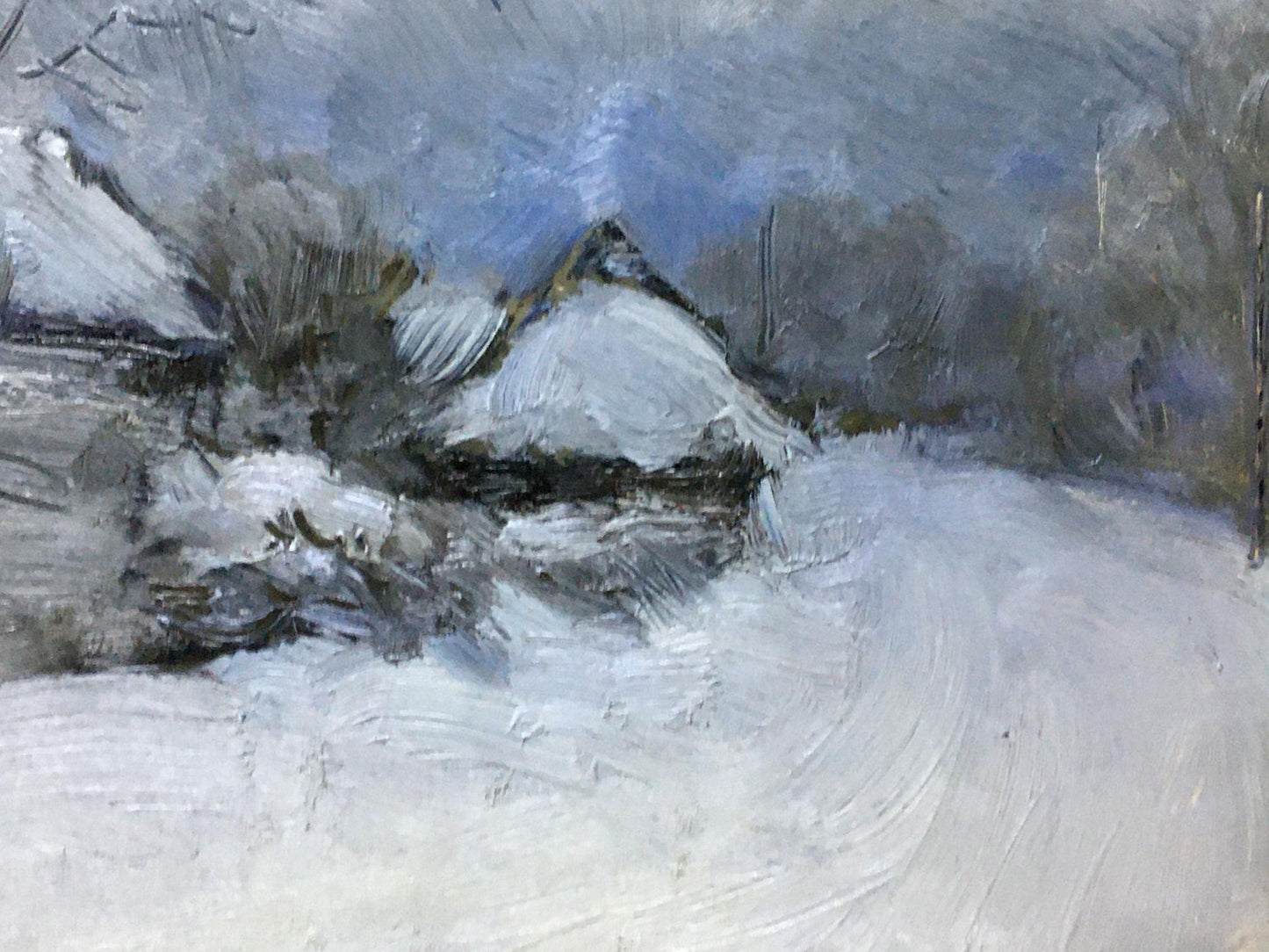 Oil painting Winter landscape Ivan Kirillovich Tsyupka