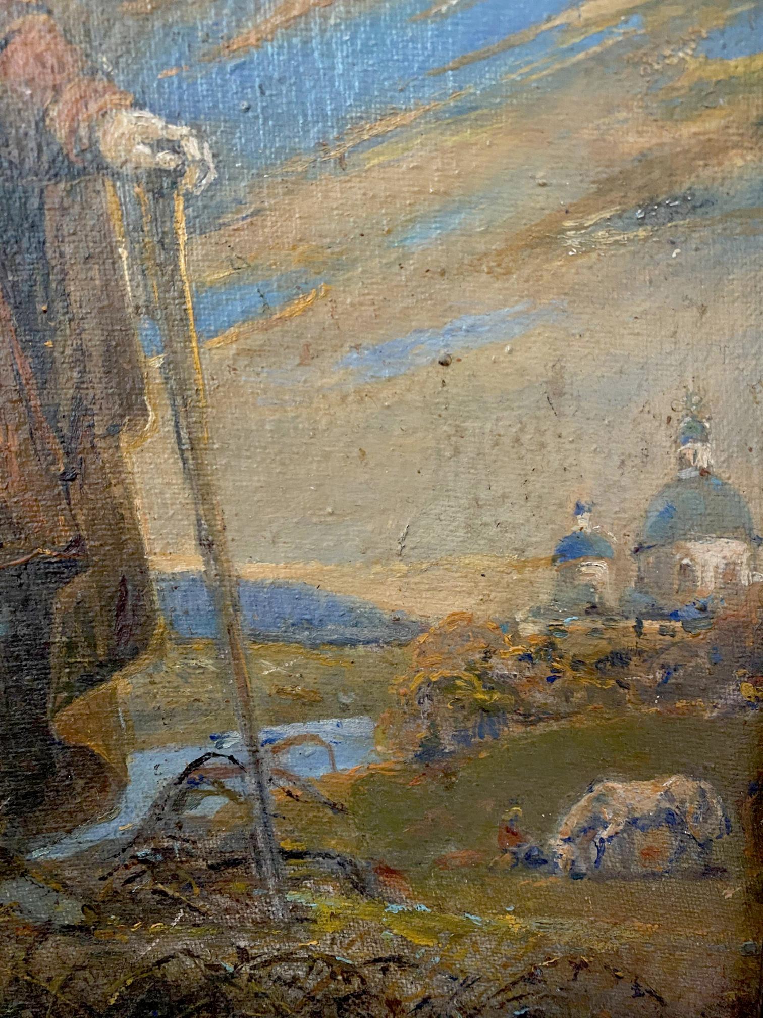 oil church painting