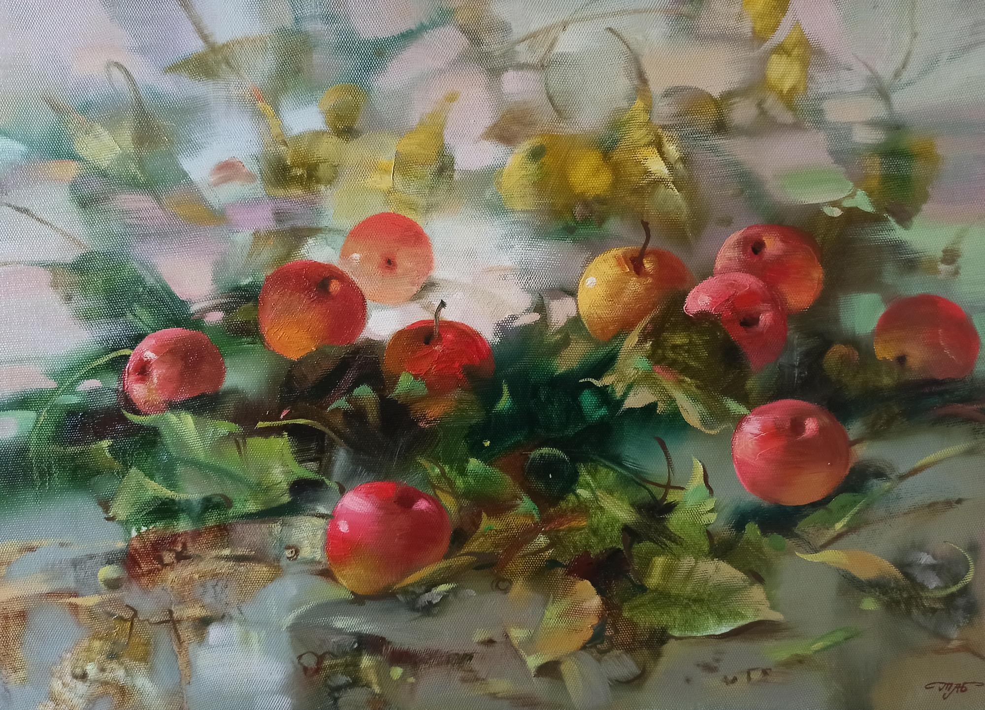 Abstract oil painting Apples Anatoly Borisovich Tarabanov