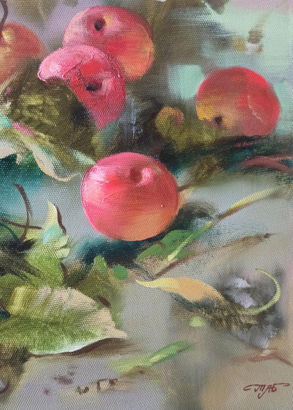 Abstract oil painting Apples Anatoly Borisovich Tarabanov