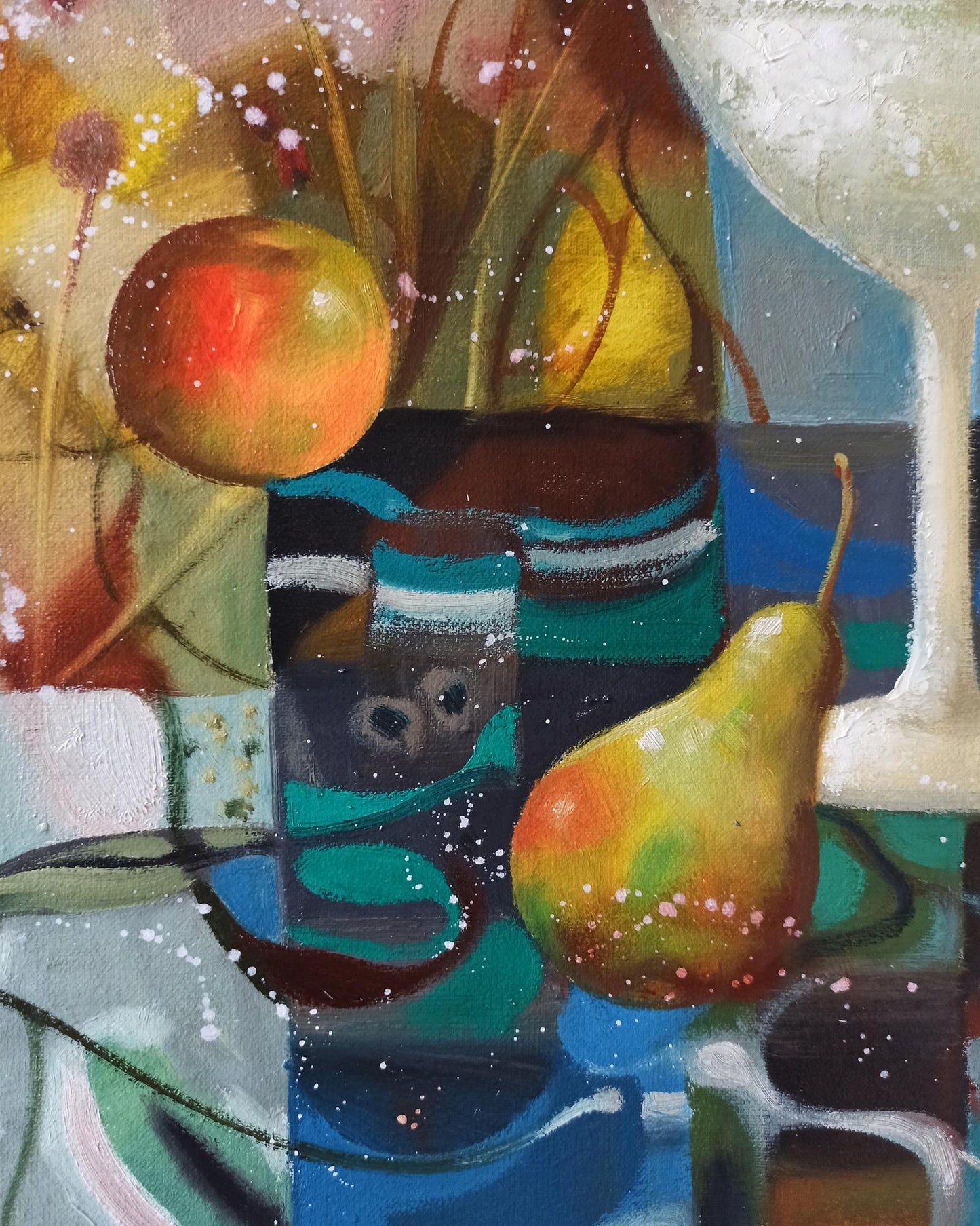 Abstract oil painting Fruits and Refreshments Anatoly Tarabanov